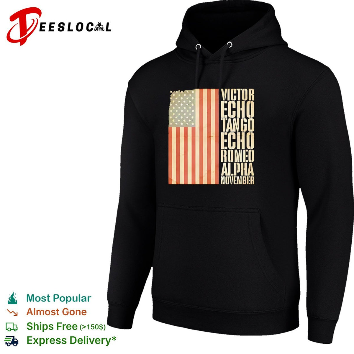 Victor Echo Tango Echo Romeo Alpha November American Flag Phonetic Alphabet shirt