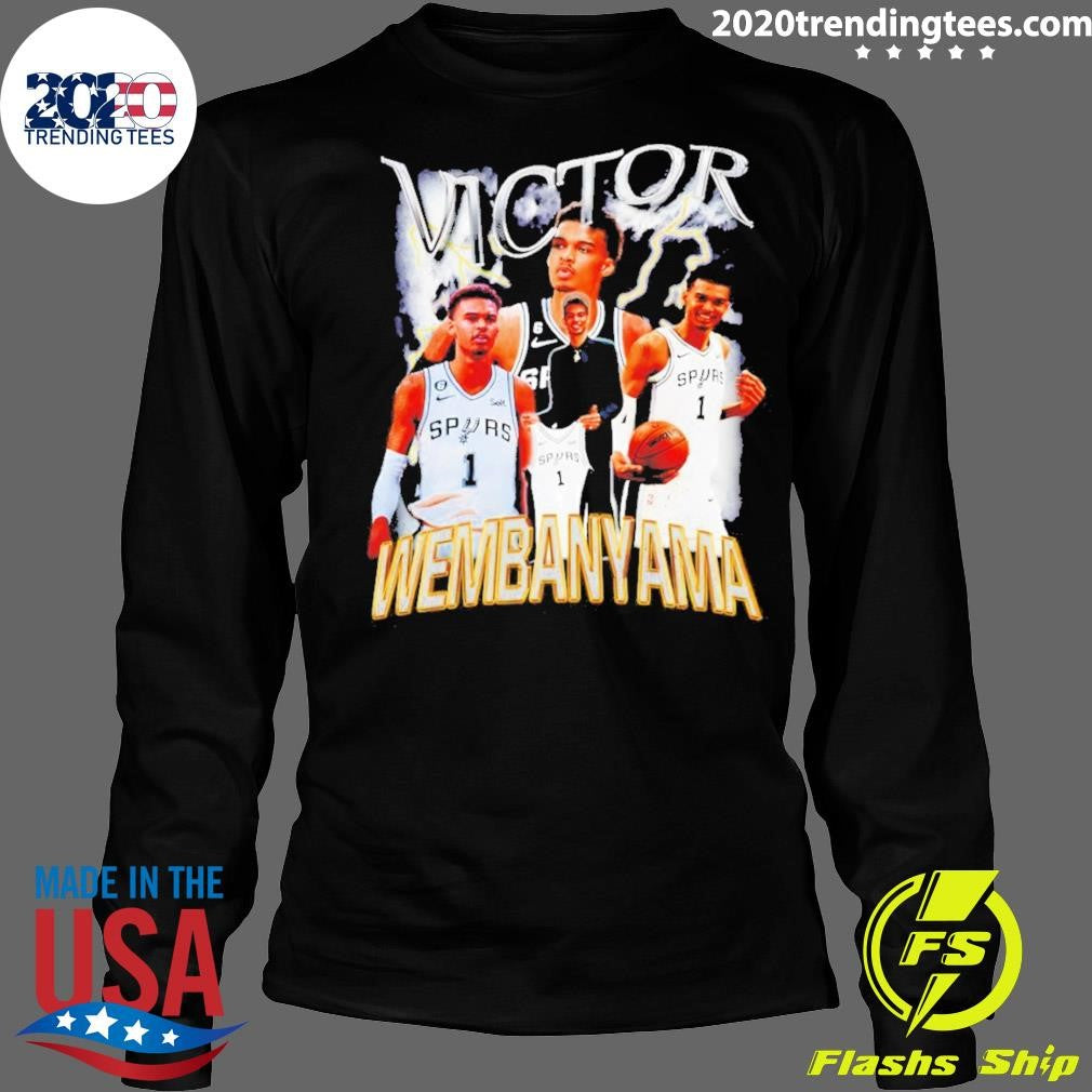Victor Wembanyama 1 San Antonio Spurs Basketball 90’s Style Graphic Shirt