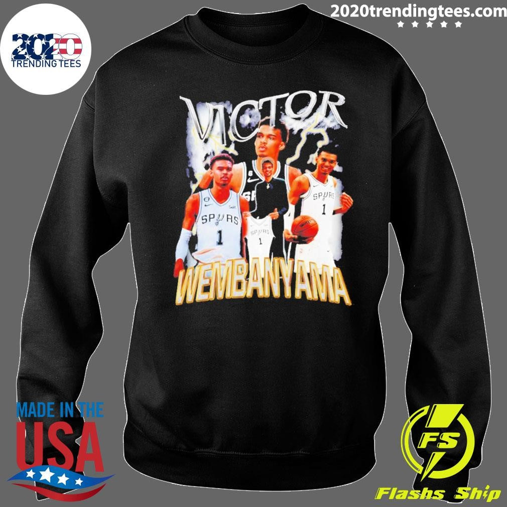 Victor Wembanyama 1 San Antonio Spurs Basketball 90’s Style Graphic Shirt