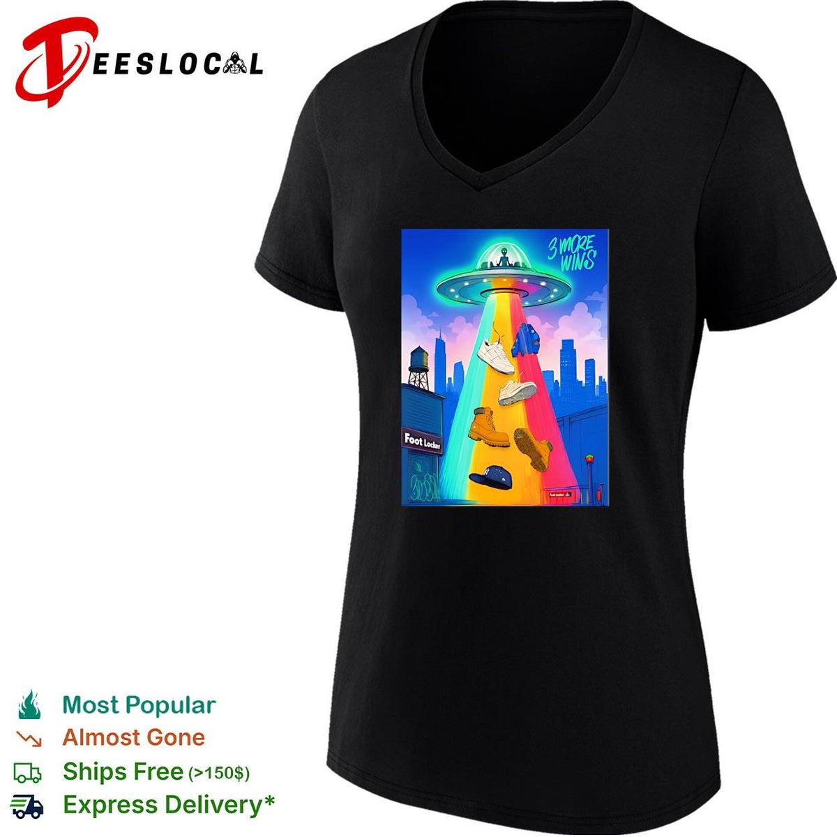 Victor Wembanyama 3 More Wins UFO Abduction shirt