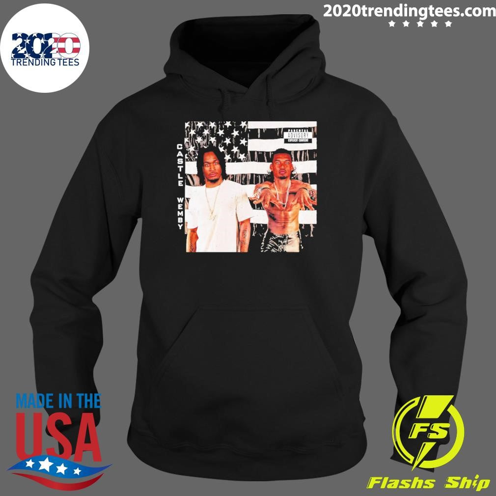 Victor Wembanyama And Stephon Castle San Antonio Spurs Basketball Usa Flag Parental Advisory Explicit Content Shirt