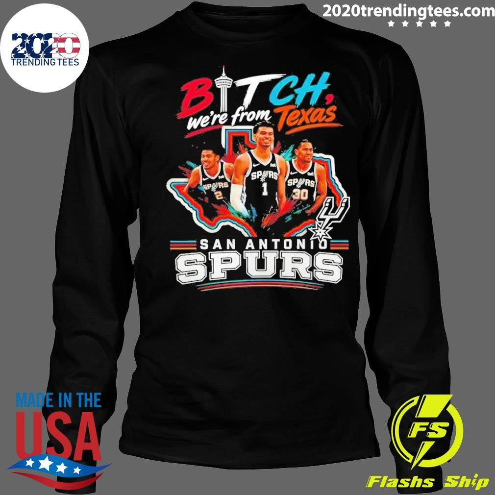 Victor Wembanyama Bitch We’re From Texas San Antonio Spurs Basketball Nba 2026 Shirt