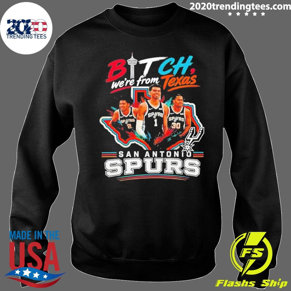 Victor Wembanyama Bitch We’re From Texas San Antonio Spurs Basketball Nba 2026 Shirt