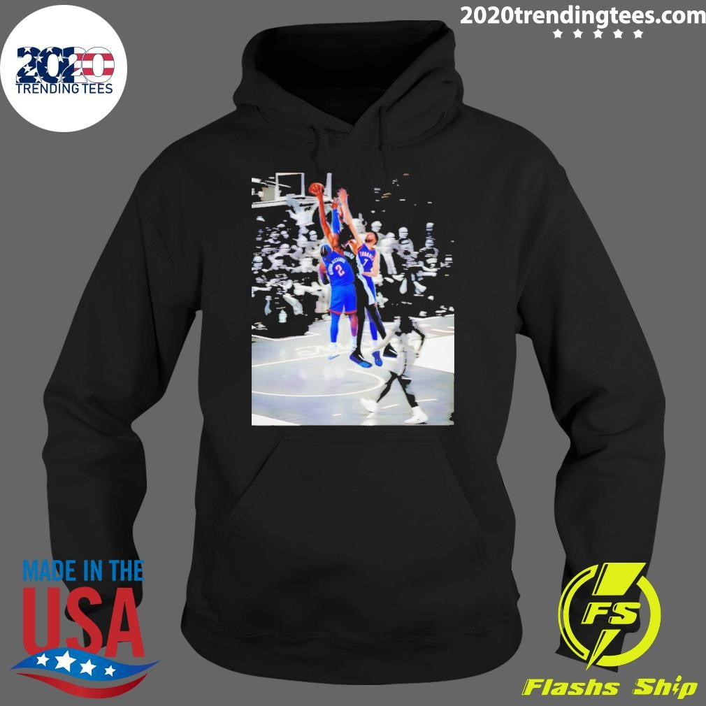 Victor Wembanyama Dunk On Shai Gilgeous-alexander Graphic Basketball Photo Shirt