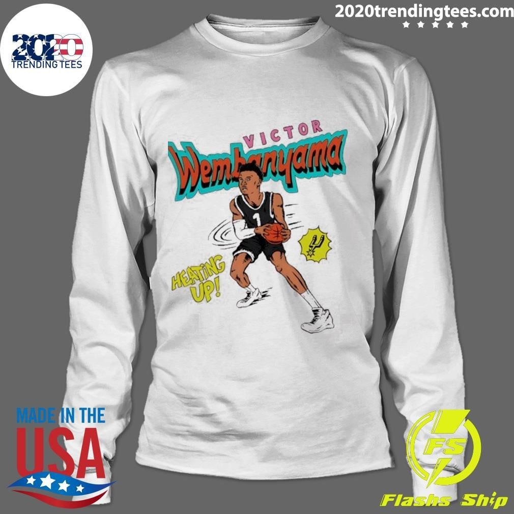 Victor Wembanyama Heating Up San Antonio Spurs Basketball Comic Book Player Shirt