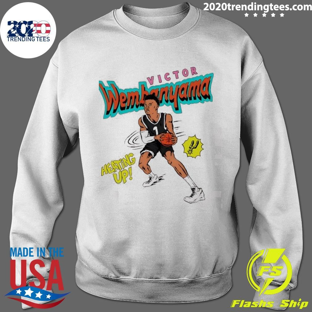 Victor Wembanyama Heating Up San Antonio Spurs Basketball Comic Book Player Shirt