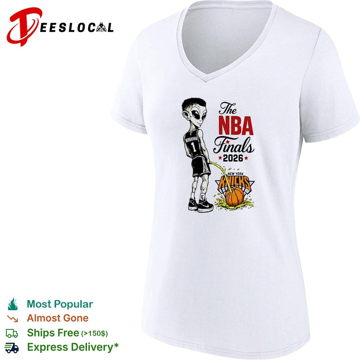 Victor Wembanyama Peeing On Alien Cartoon Anti Knicks Finals 2026 shirt