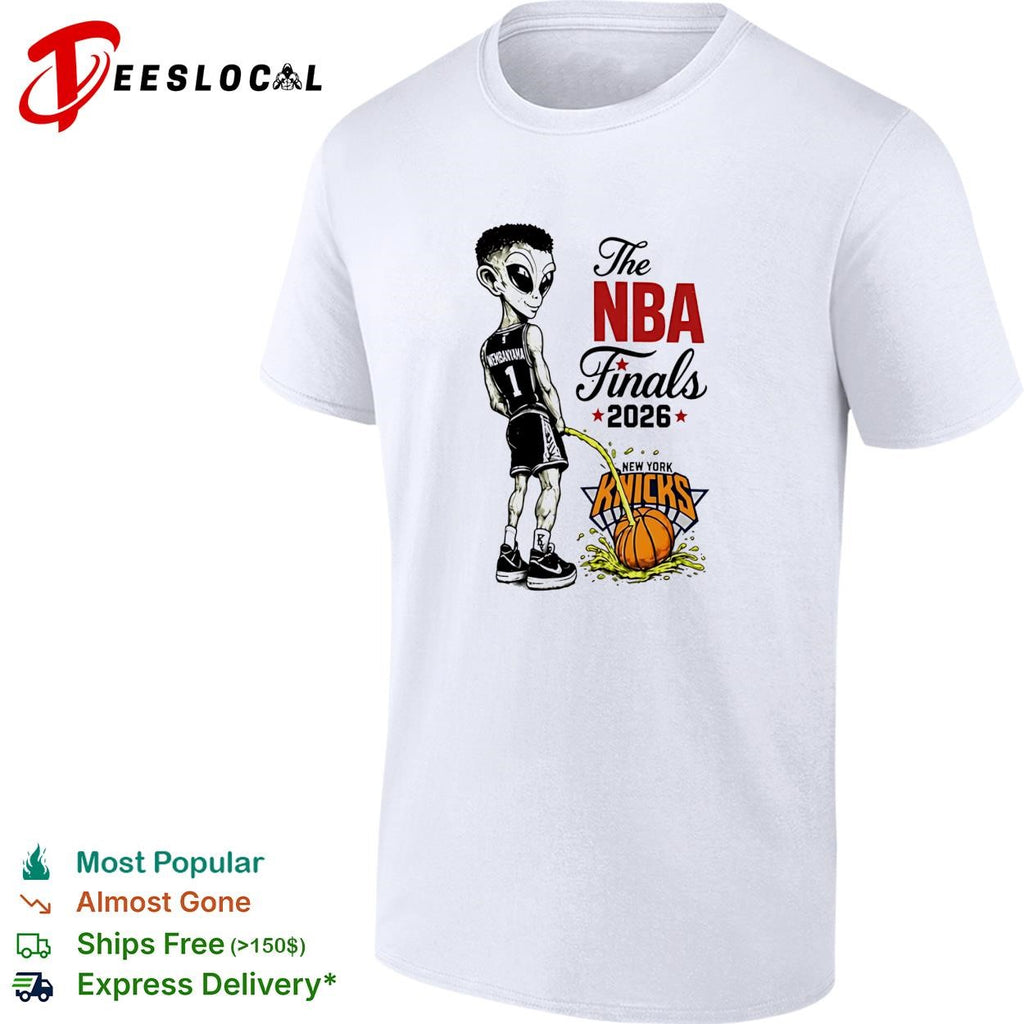 Victor Wembanyama Peeing On Alien Cartoon Anti Knicks Finals 2026 shirt