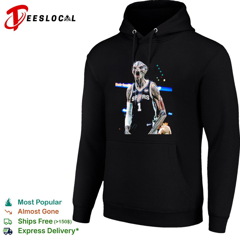 Victor Wembanyama San Antonio Spurs NBA Alien Parody shirt