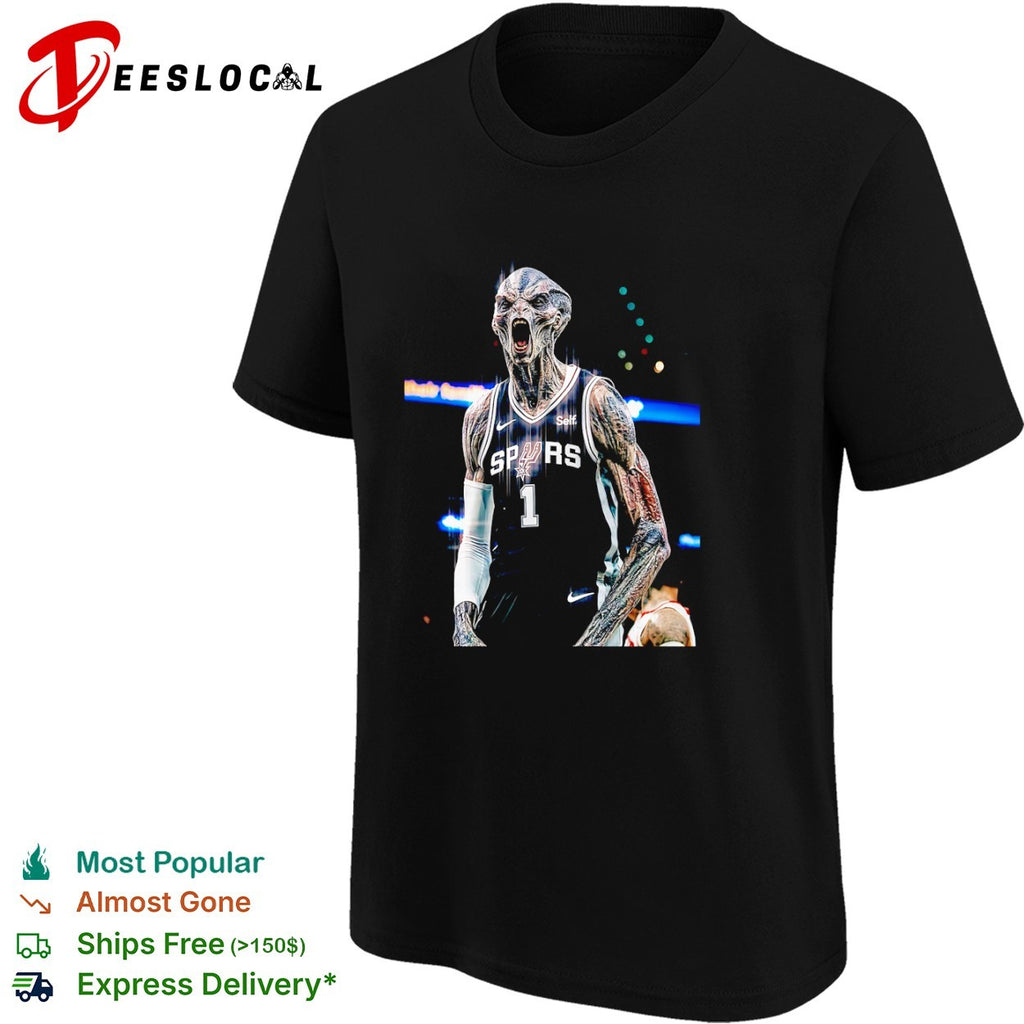 Victor Wembanyama San Antonio Spurs NBA Alien Parody shirt