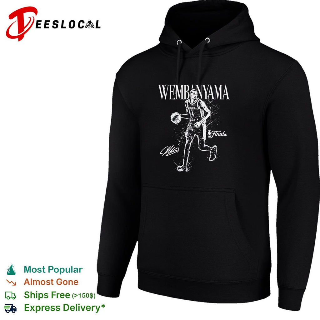 Victor Wembanyama San Antonio Spurs NBA Finals action portrait shirt