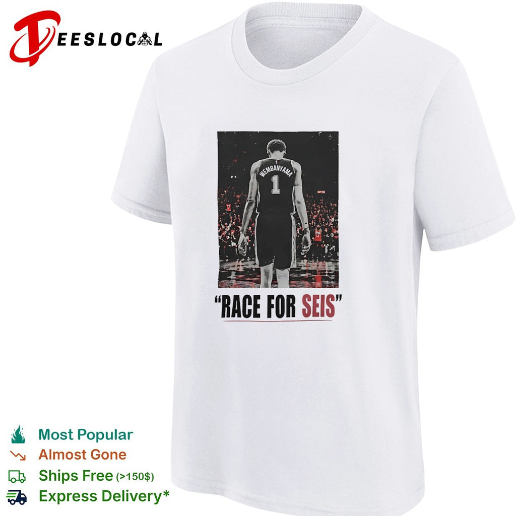 Victor Wembanyama San Antonio Spurs NBA Race for Seis shirt