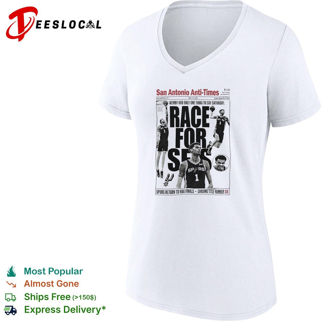 Victor Wembanyama San Antonio Spurs NBA Race for Six San Antonio Anti Times shirt