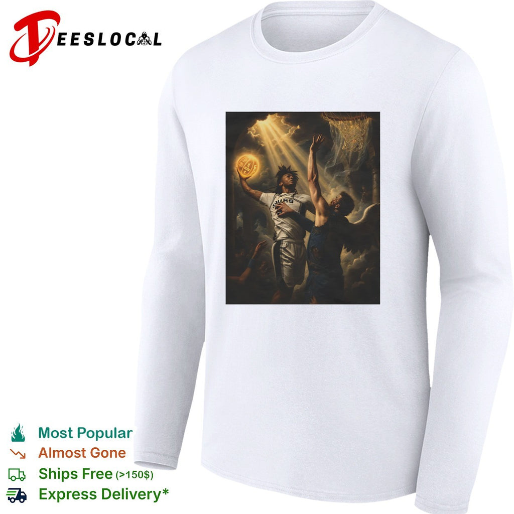 Victor Wembanyama San Antonio Spurs NBA Renaissance Painting Basketball Art shirt
