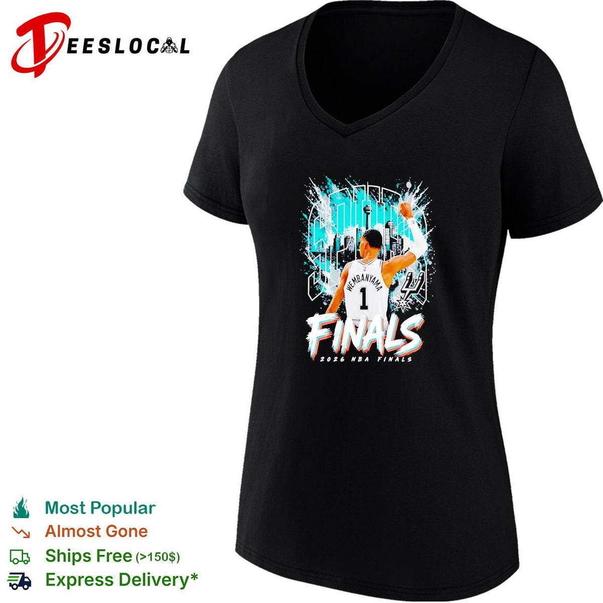 Victor Wembanyama San Antonio Spurs Outerstuff Youth 2026 Finals City shirt