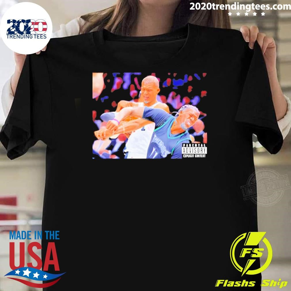 Victor-wembanyama Elbow On Naz-reid San Antonio Spurs And Minnesota Timberwolves Nba Playoffs 2026 Shirt