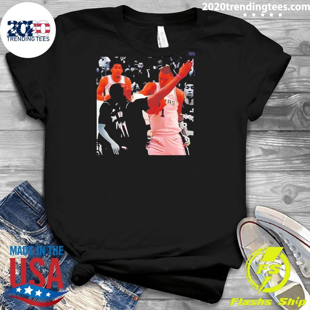 Victor-wembanyama Elbow On Naz-reid San Antonio Spurs And Minnesota Timberwolves Nba Playoffs Photo Shirt