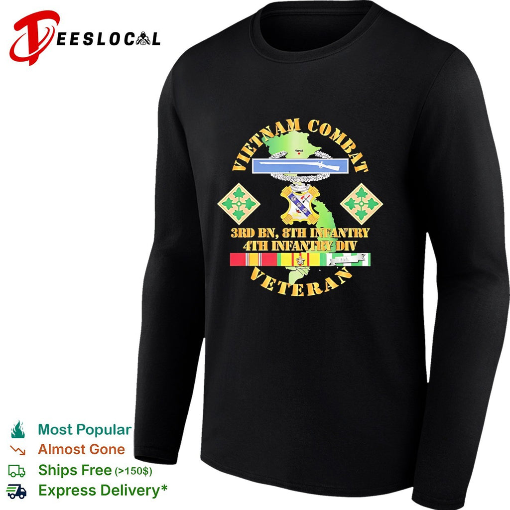 Vietnam combat veteran 3rd BN 8th Infantry 4th Infantry Division shirt
