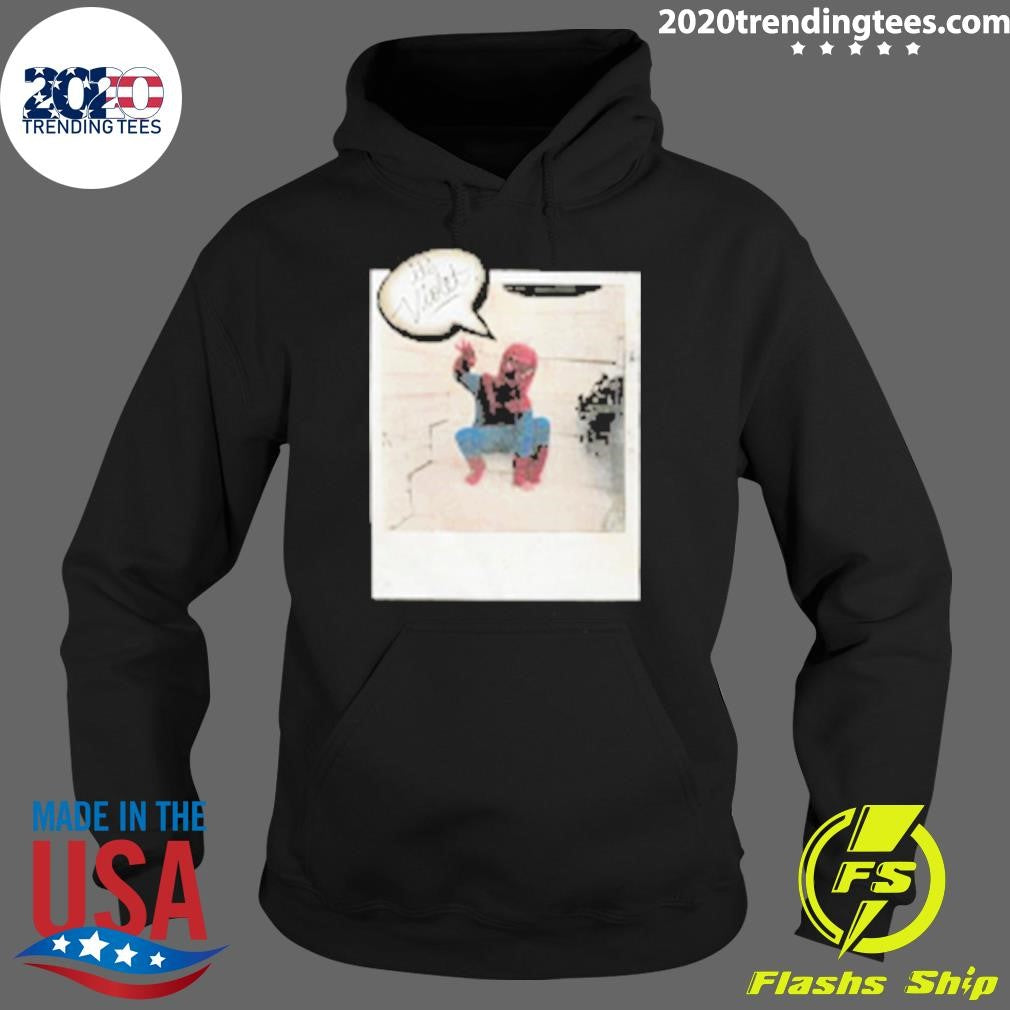 Violet Spiderman Polaroid Shirt