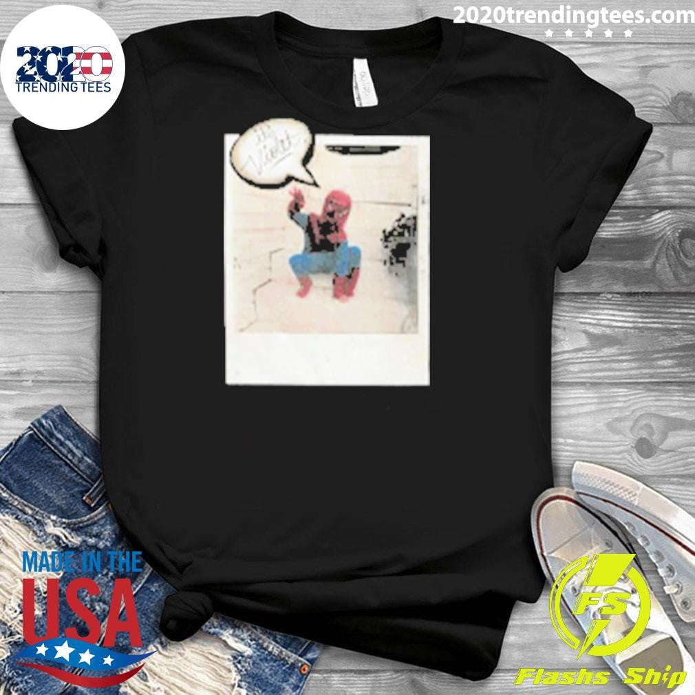 Violet Spiderman Polaroid Shirt
