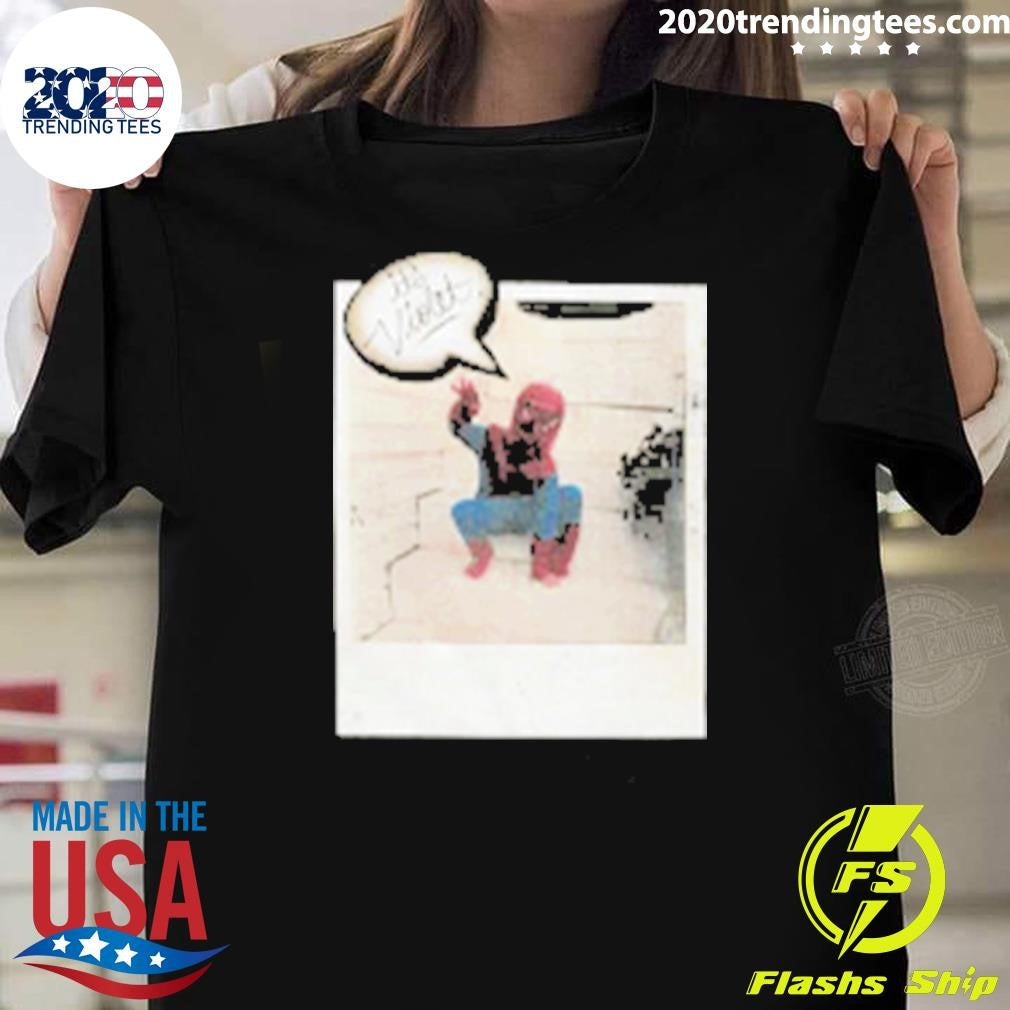 Violet Spiderman Polaroid Shirt