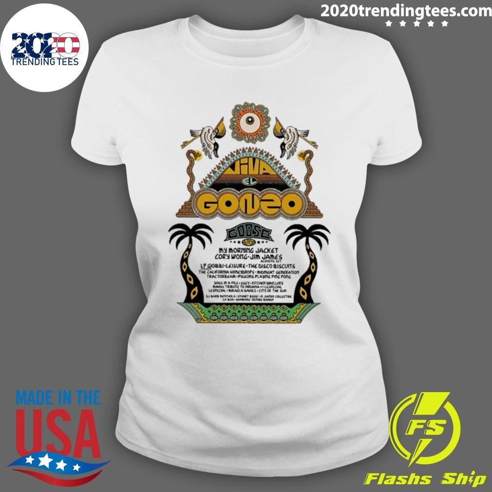 Viva El Gonzo My Morning Jacket Cory Wong-Jim James 2026 Lineup Tee Shirt