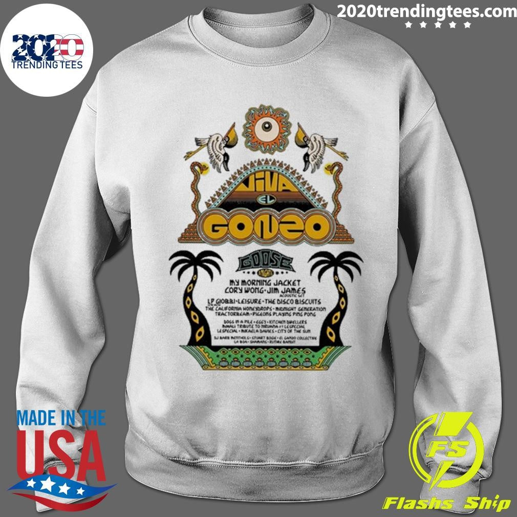 Viva El Gonzo My Morning Jacket Cory Wong-Jim James 2026 Lineup Tee Shirt