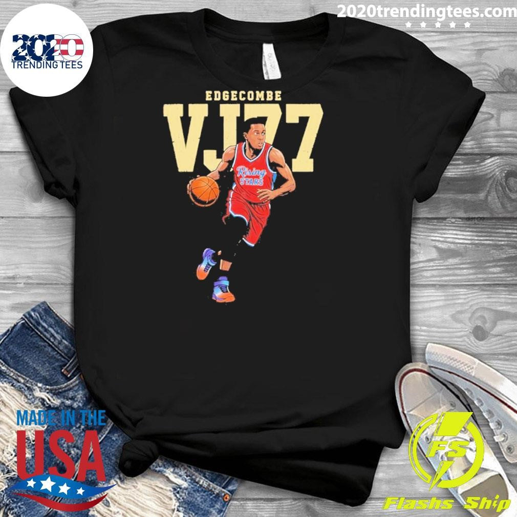 Vj Edgecombe Rising Star Number 77 Basketball Cartoon Shirt