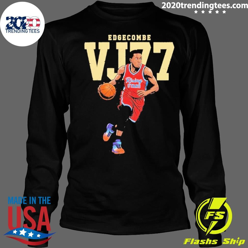 Vj Edgecombe Rising Star Number 77 Basketball Cartoon Shirt