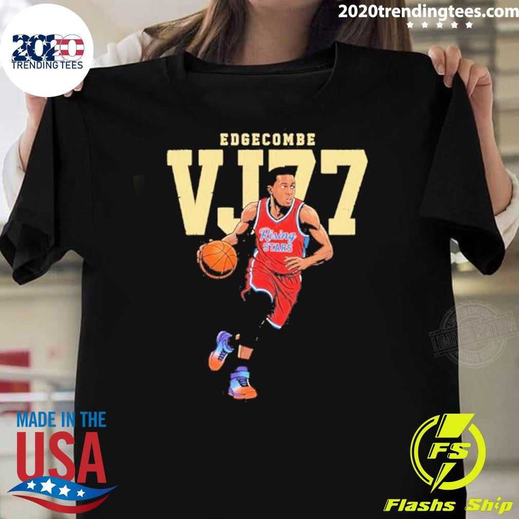 Vj Edgecombe Rising Star Number 77 Basketball Cartoon Shirt