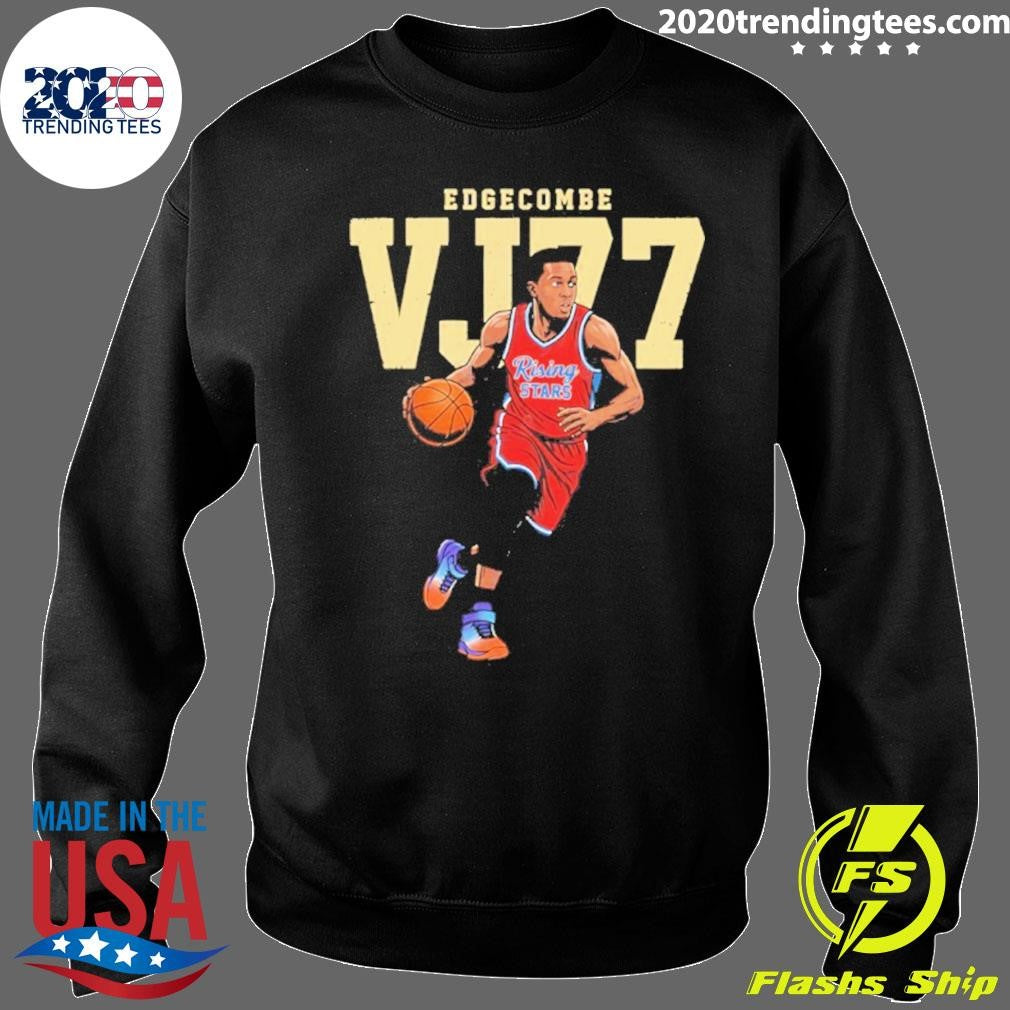 Vj Edgecombe Rising Star Number 77 Basketball Cartoon Shirt