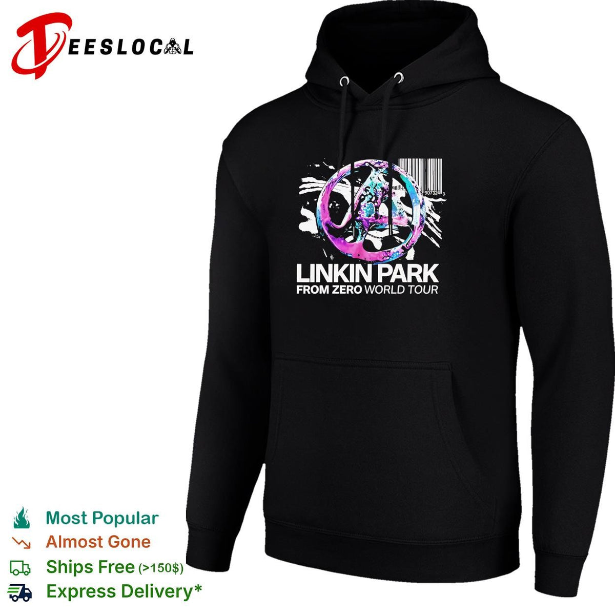 Linkin Park From Zero world tour paint splatter peace sign logo graphic shirt