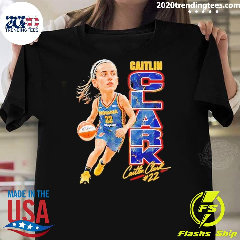 WNBA Caitlin Clark 22 Indiana Fever Basketball Caricature Shirt