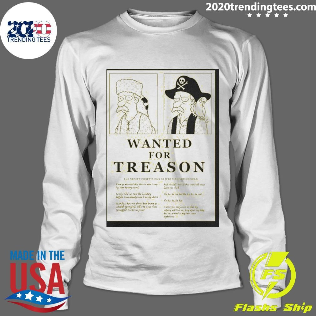 Wanted For Treason The Simpsons Shirt