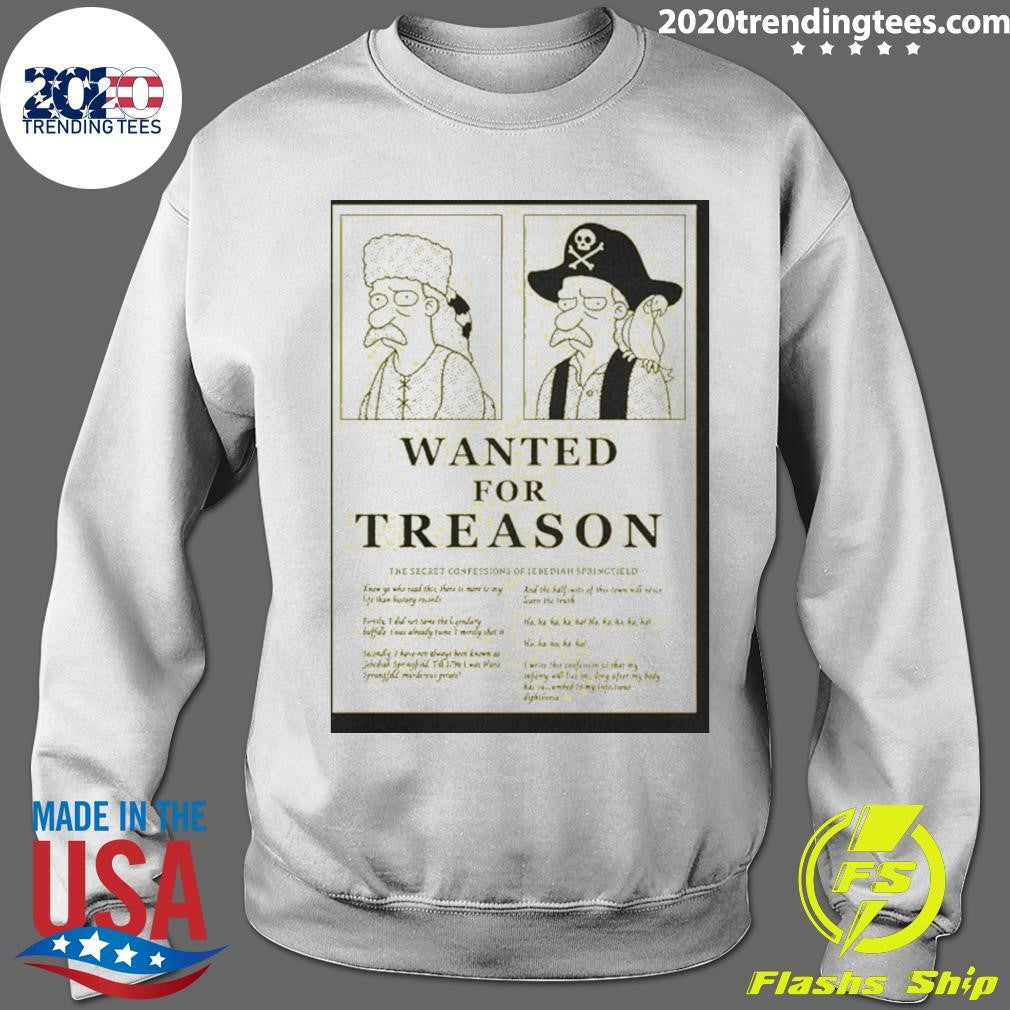Wanted For Treason The Simpsons Shirt