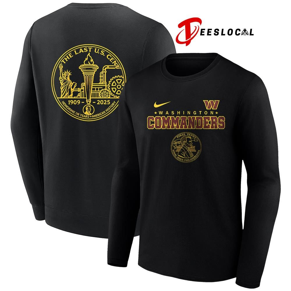 Washington Commanders the last US cent honoring 116 years of America history shirt