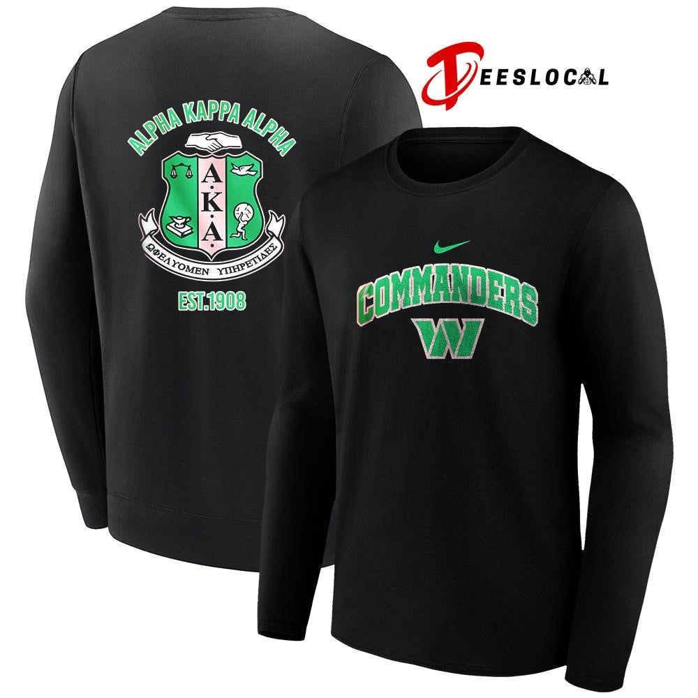 Washington Commanders x Alpha Kappa Alpha logo shirt