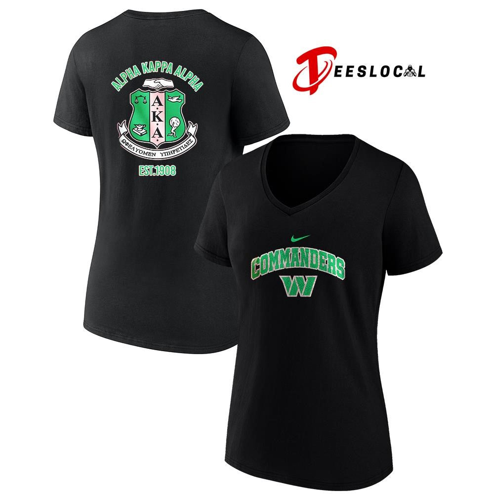 Washington Commanders x Alpha Kappa Alpha logo shirt