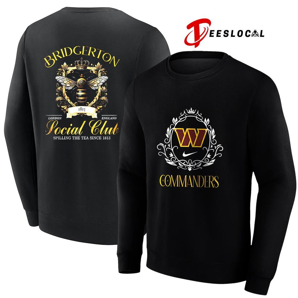 Washington Commanders x Bridgerton social club spilling the tea since 1812 graphic shirt