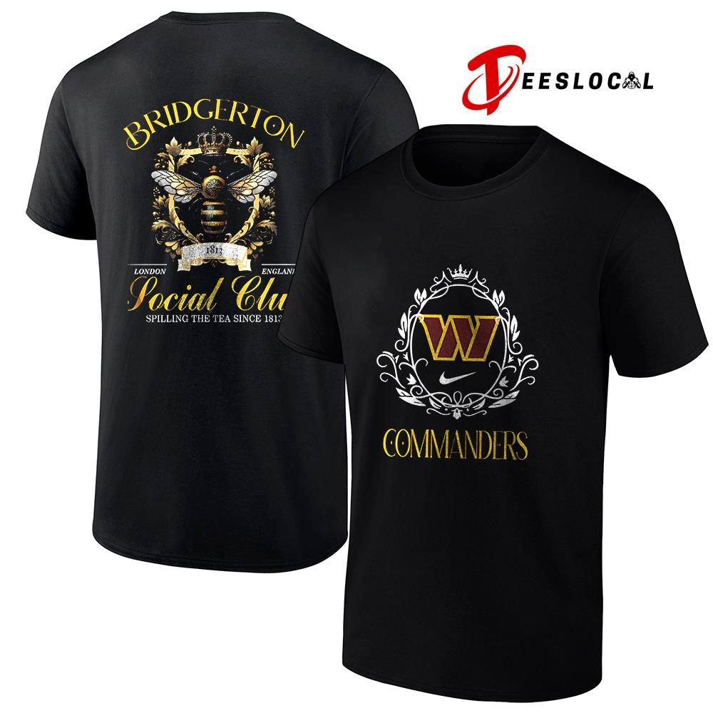 Washington Commanders x Bridgerton social club spilling the tea since 1812 graphic shirt