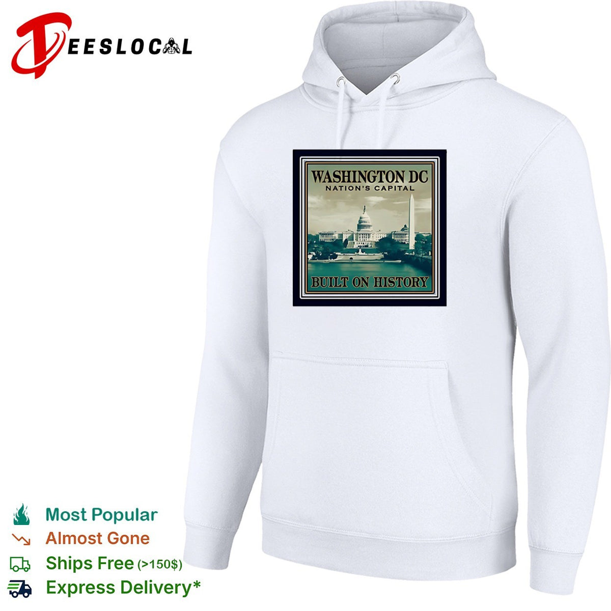 Washington DC Nation’s Capital Built on History United States Capitol Monument shirt