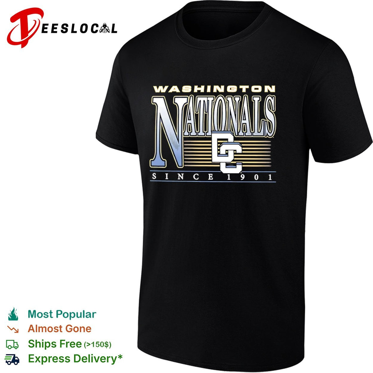 Washington Nationals Since 1901 DC Logo MLB Baseball Sport League Team Fan shirt