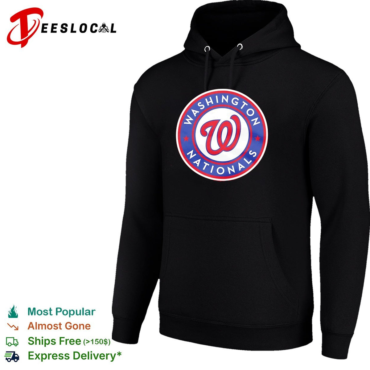 Washington Nationals curly W circle star baseball logo shirt