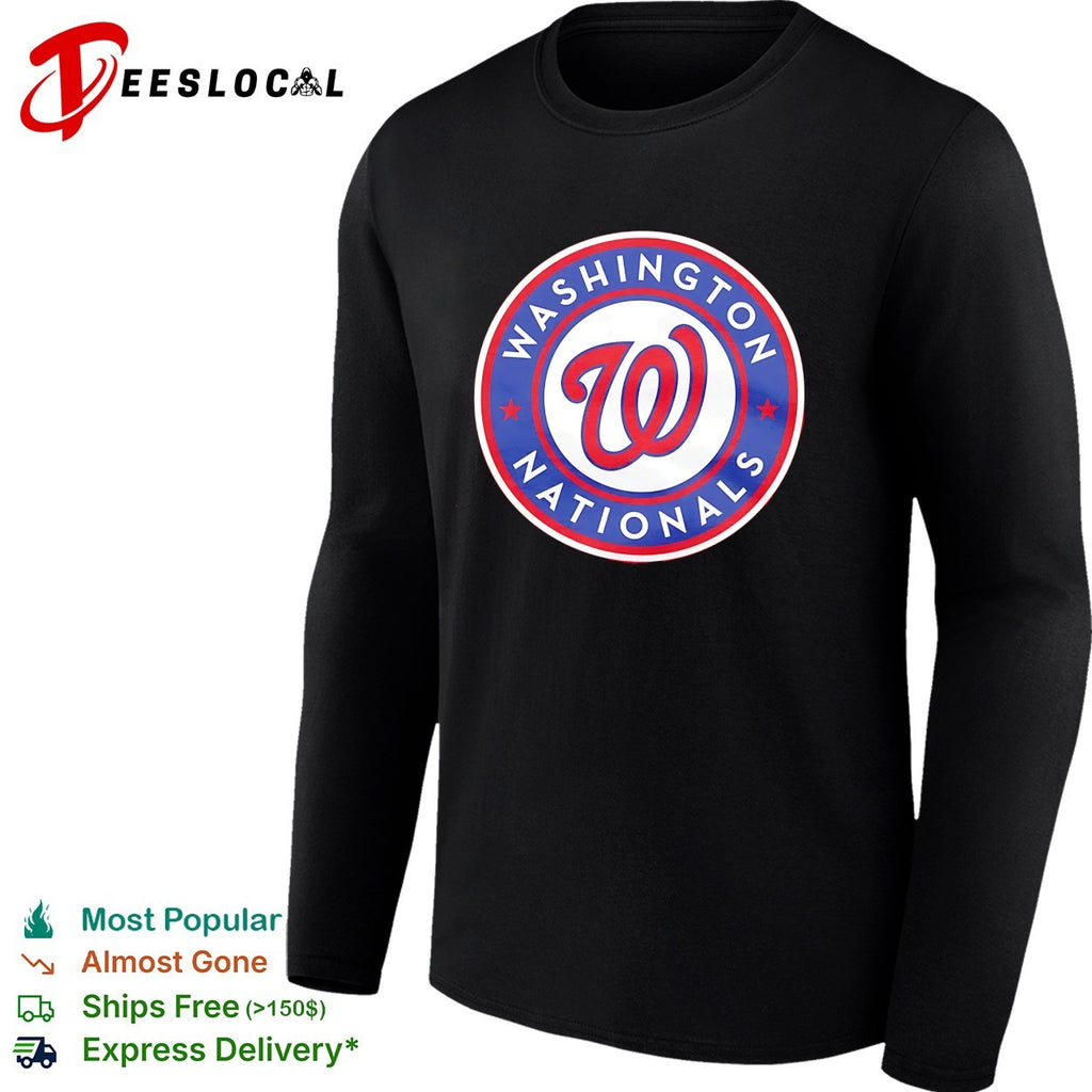 Washington Nationals curly W circle star baseball logo shirt