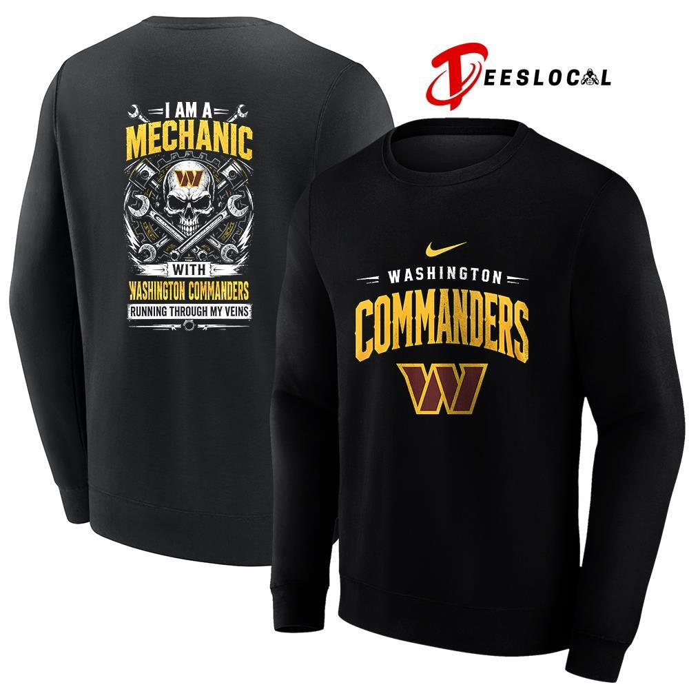 WashingtonCommandersIamamechanicrunningthroughmyveinsskeletonshirt