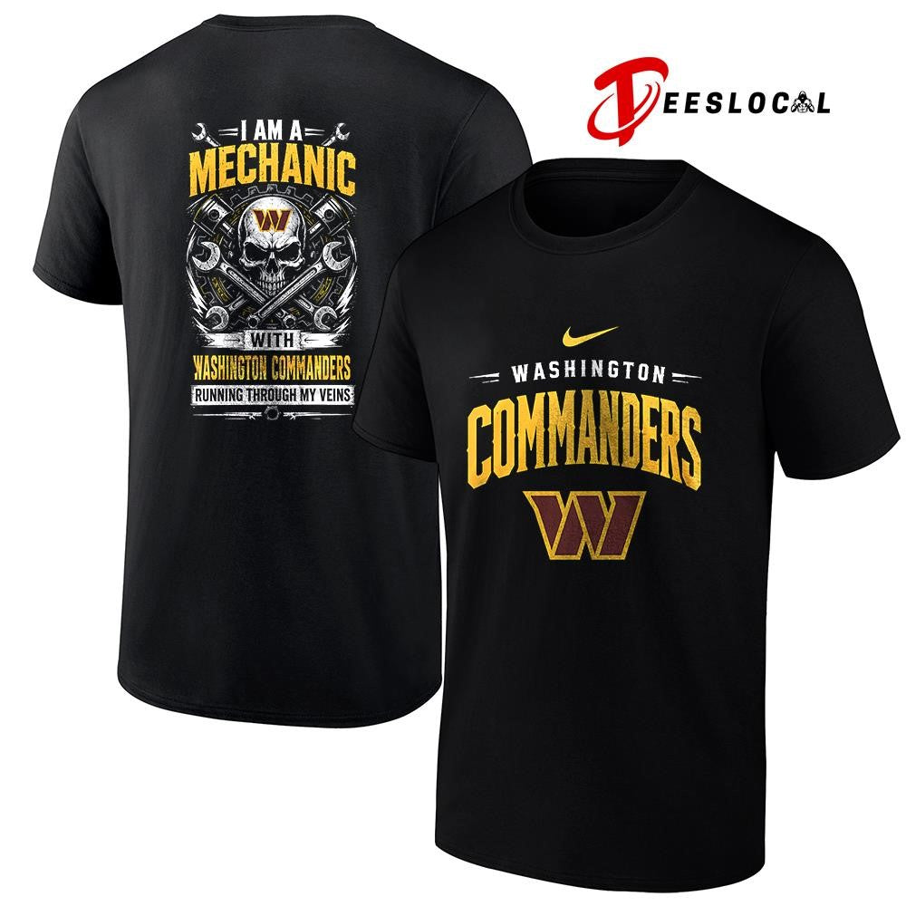 WashingtonCommandersIamamechanicrunningthroughmyveinsskeletonshirt