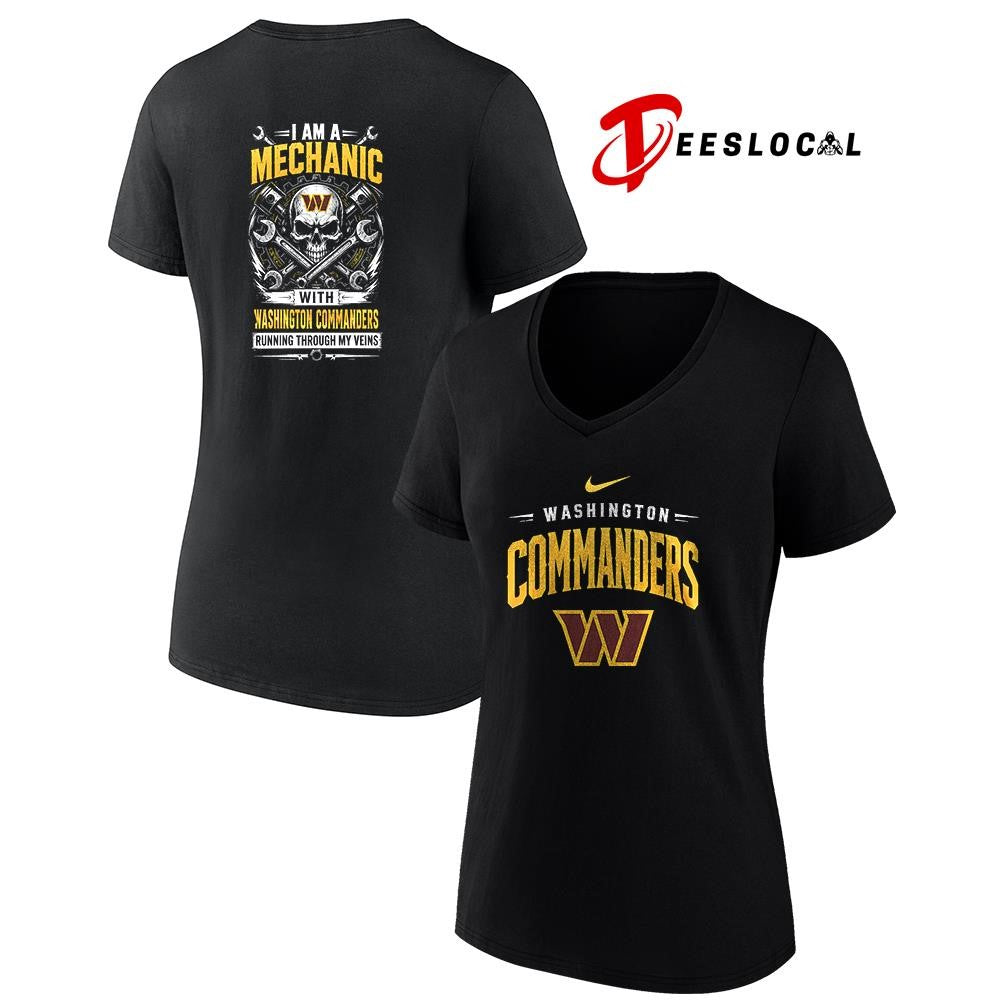 WashingtonCommandersIamamechanicrunningthroughmyveinsskeletonshirt