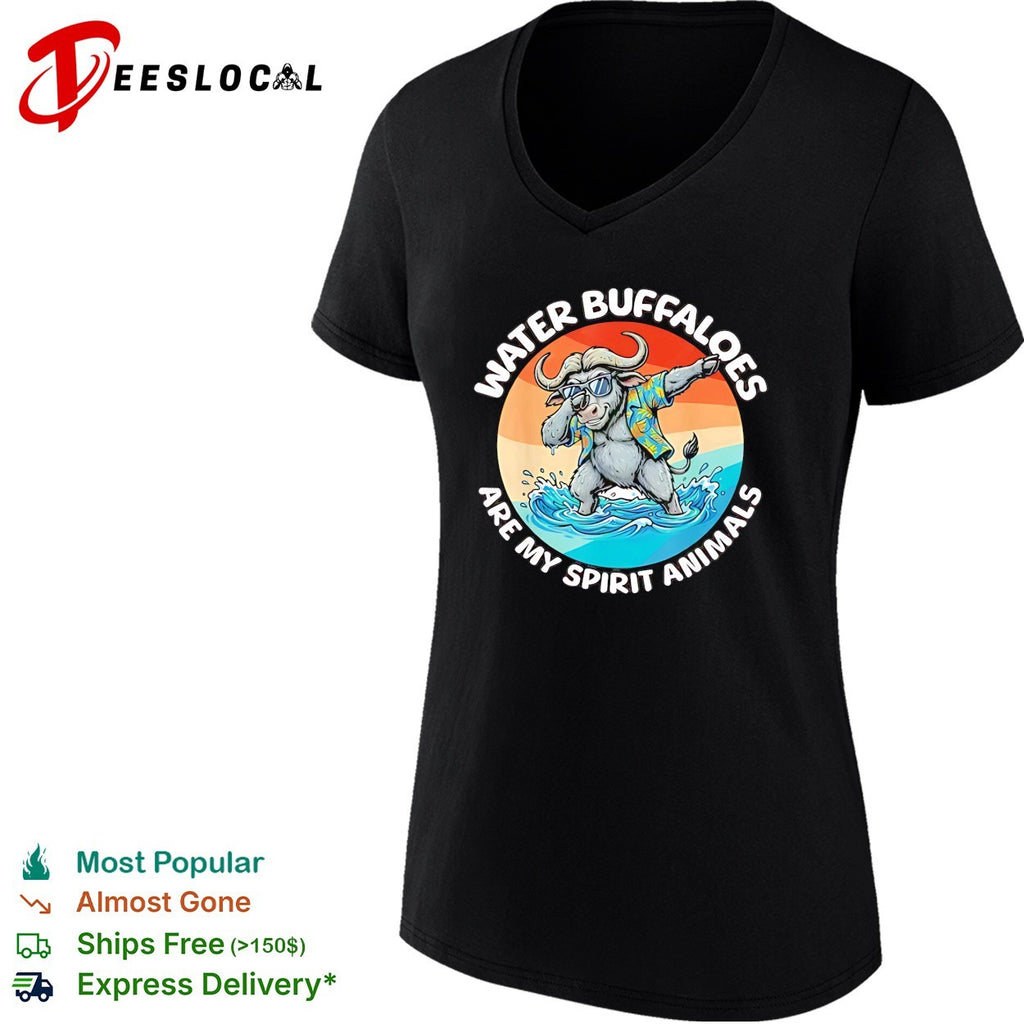 Water Buffaloes are my spirit animals dabbing tropical sunset water buffalo shirt