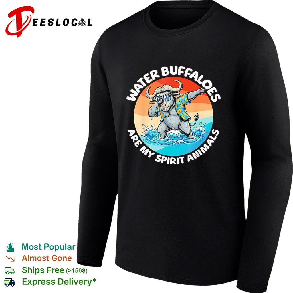 Water Buffaloes are my spirit animals dabbing tropical sunset water buffalo shirt
