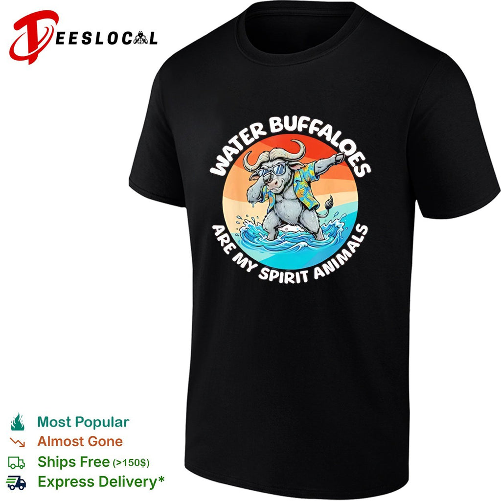 Water Buffaloes are my spirit animals dabbing tropical sunset water buffalo shirt